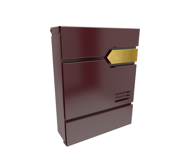 «Формат Блеск» винно-красный. Вырез, медный молдинг