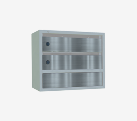 2-х секционный почтовый ящик «Орион М» с дверцами из нержавеющей стали