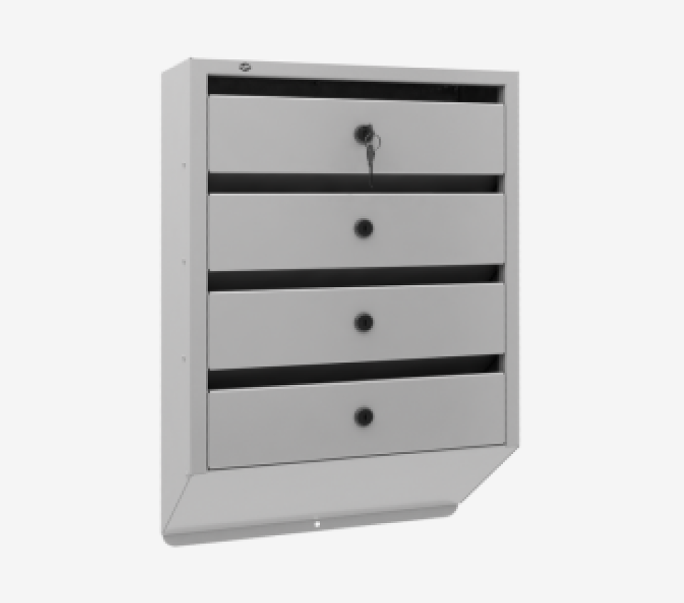 4-х секционный почтовый ящик «Оптима Люкс»