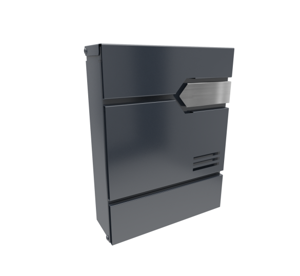 «Формат Блеск» сланцево-серый. Вырез, серебряный молдинг