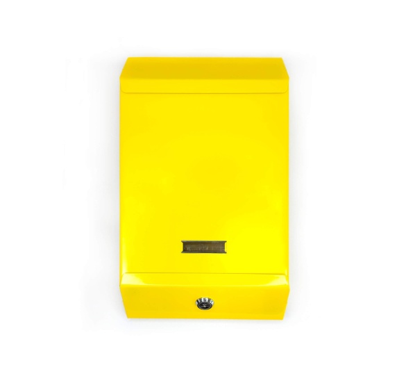Индивидуальный почтовый ящик «П/я» с замком желтый