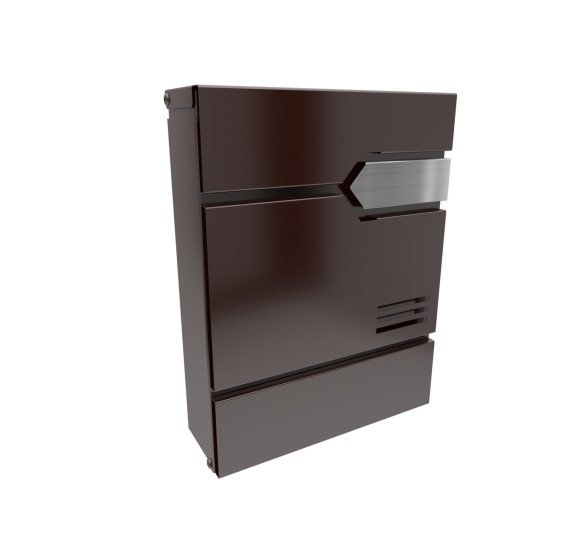 «Формат Блеск» шоколадно-коричневый. Вырез, серебряный молдинг