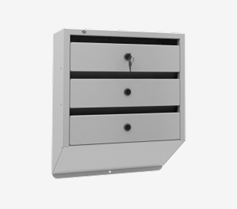 3-х секционный почтовый ящик «Оптима Люкс»
