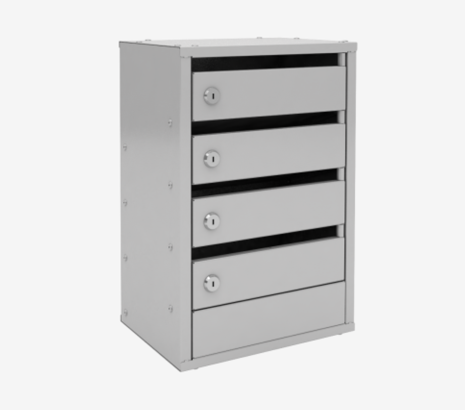 4-х секционный почтовый ящик «Омега»